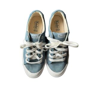 Keds Crew Kick 75 Light Blue Denim Lace Up Women's Sneaker Size 7 Dream Foam